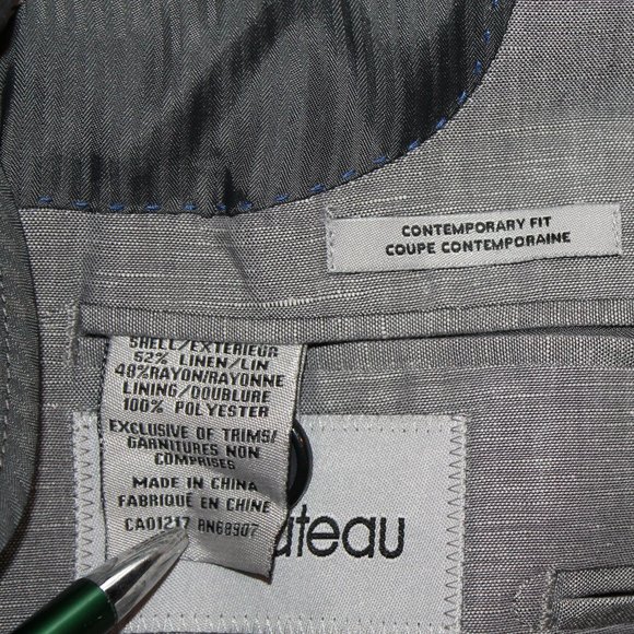 Grey speck linen blend blazer - 34 - Picture 4 of 6